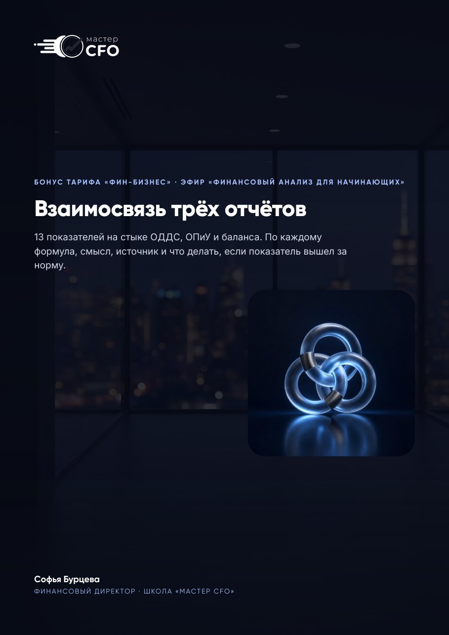Взаимосвязь трёх отчётов